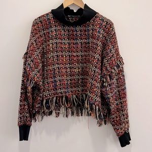 Zara woman tweed sweater. Size XL